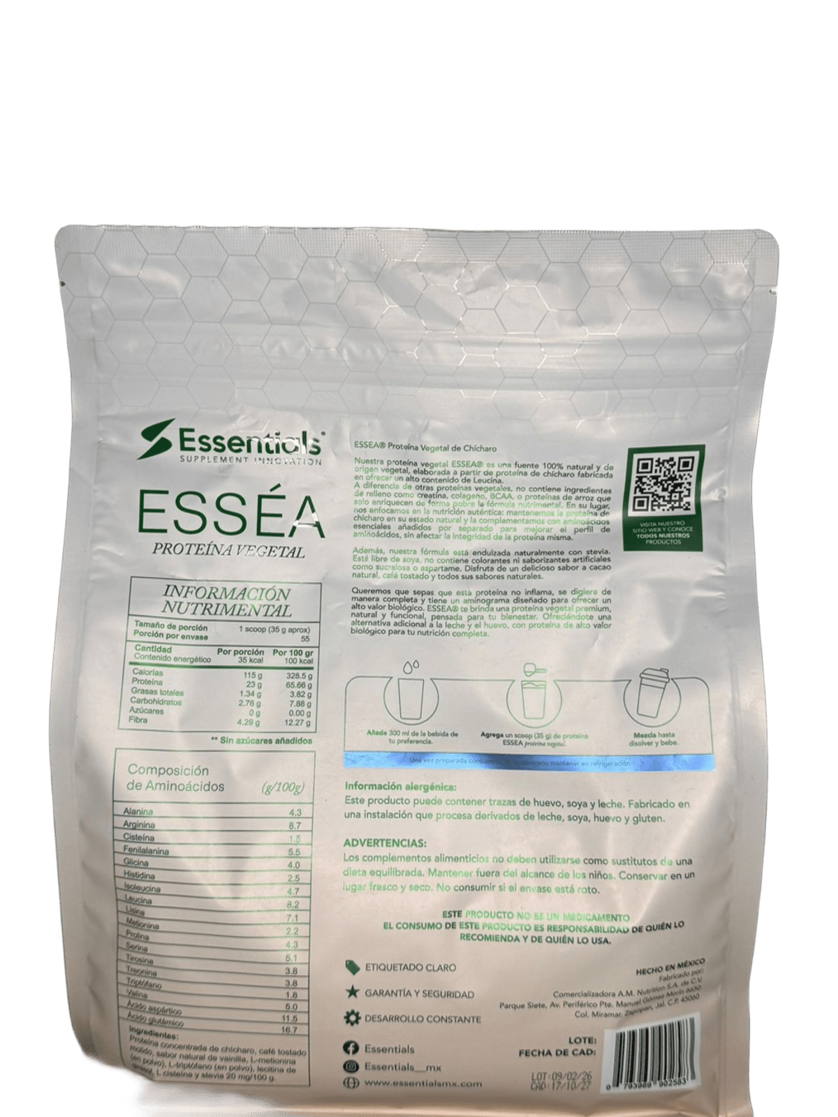 PROTEÍNA VEGANA ESSÉA - ESSENTIALS