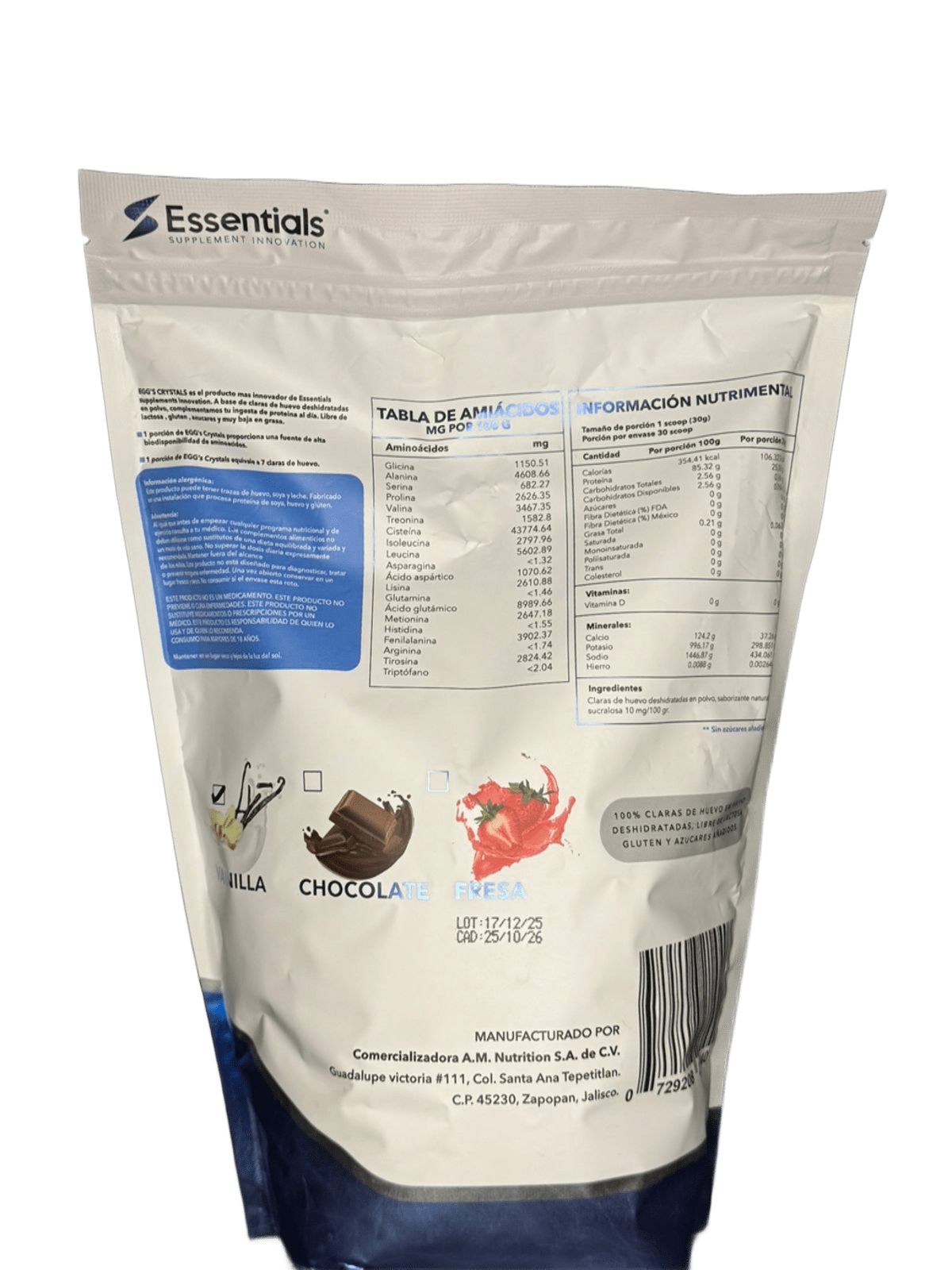 PROTEÍNA EGG CRYSTALS CLARAS DE HUEVO - ESSENTIALS